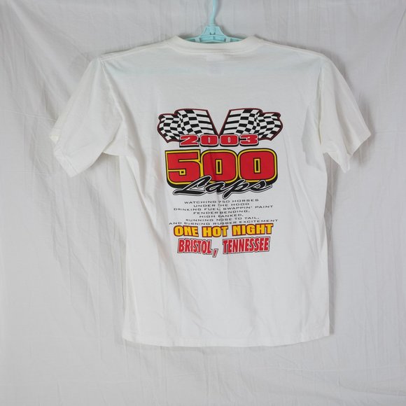 Nascar 2003 Bristol Motor Speedway One Hot Night 500 Race Men's L T Shirt - Picture 2 of 3